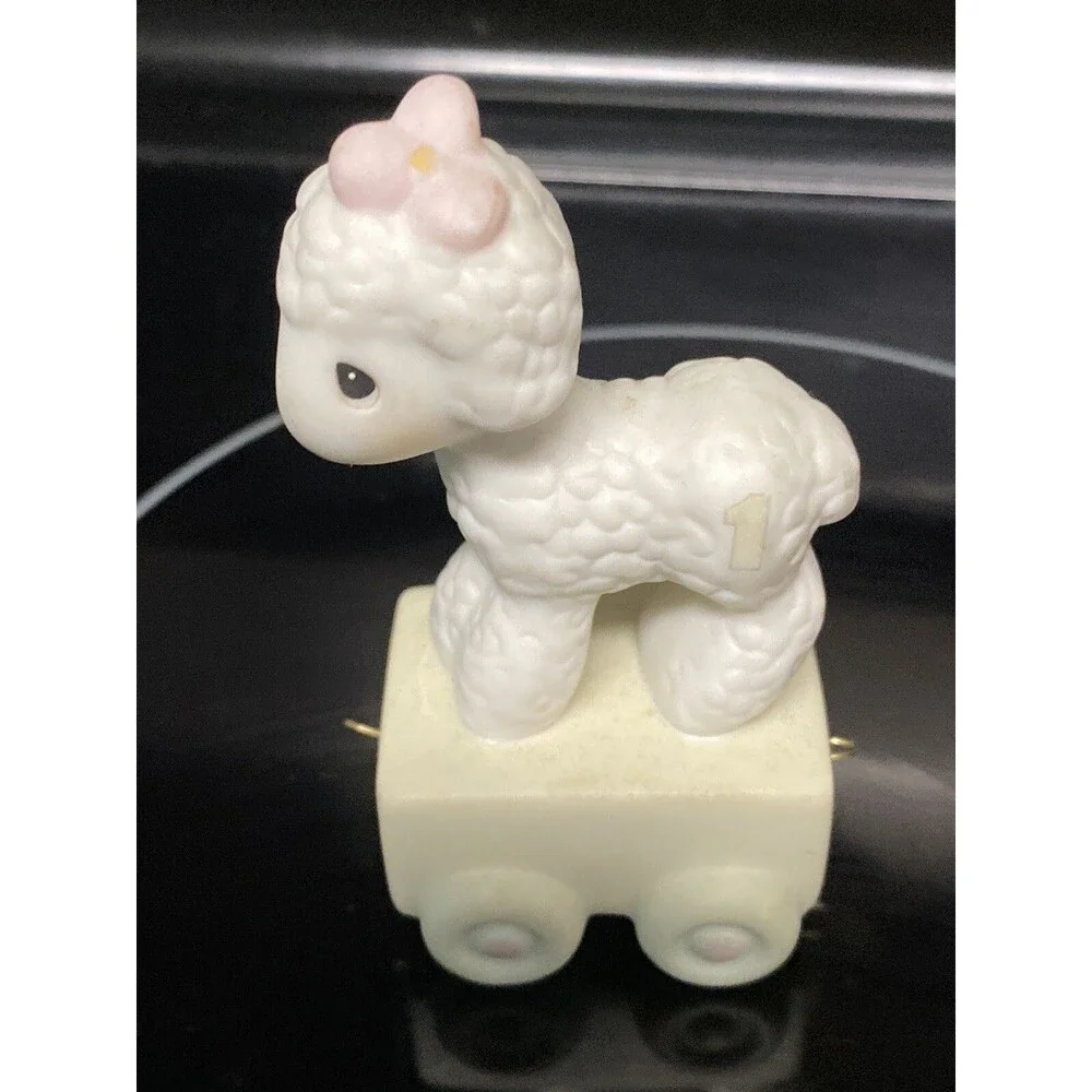 Precious Moments Birthday Train, Age  1, Happy Birthday Little Lamb